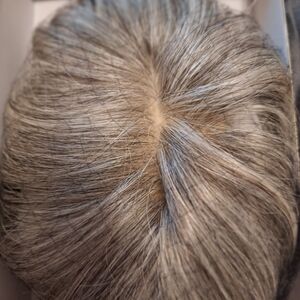 Elegant Gray Women's Hair Topper